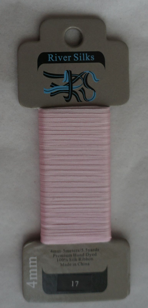River Silks Ribbon Pink Color17 4mm 